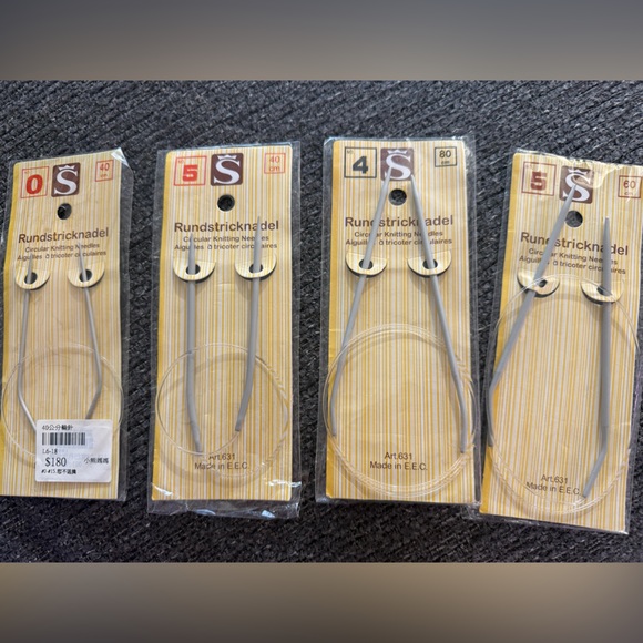 Clover Circular Knitting Needles Lot 5 New NIP Japanese Brand Sizes 2 4 5 6 8 - Picture 3 of 6